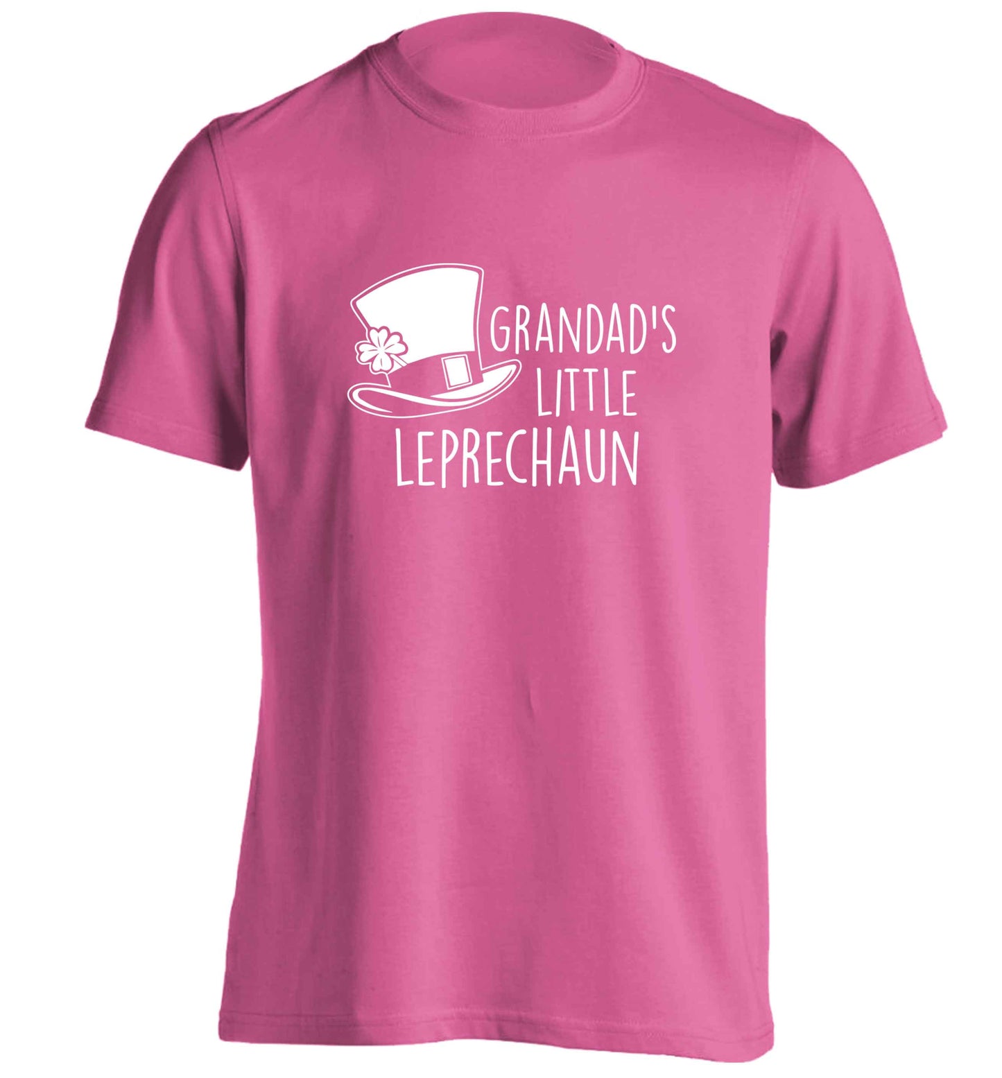 Grandad's little leprechaun adults unisex pink Tshirt 2XL