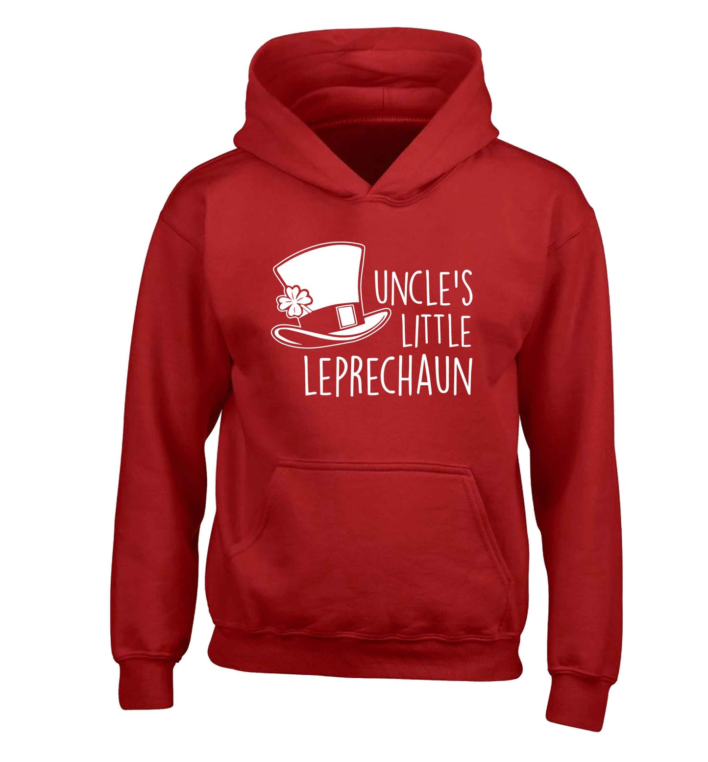 Uncles little leprechaun children's red hoodie 12-13 Years