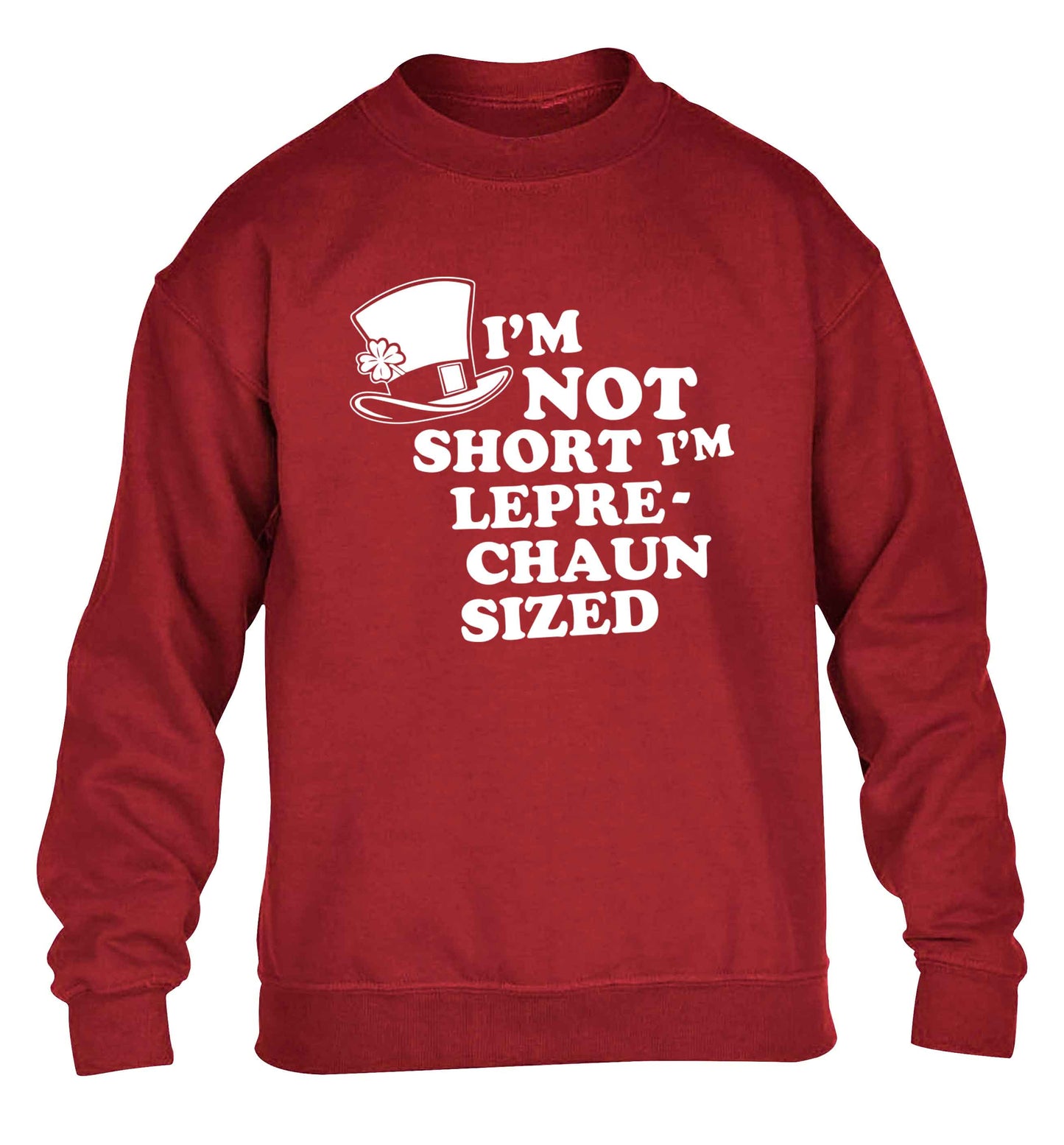 I'm not short I'm leprechaun sized children's grey sweater 12-13 Years