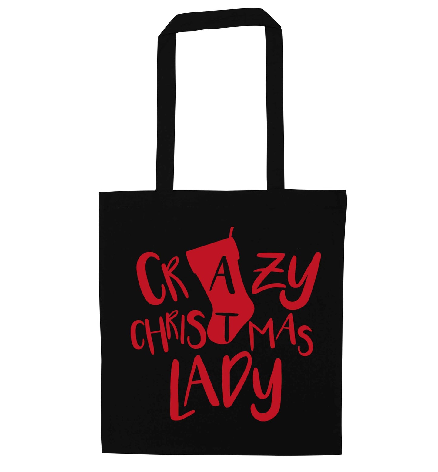 Crazy Christmas Dude black tote bag