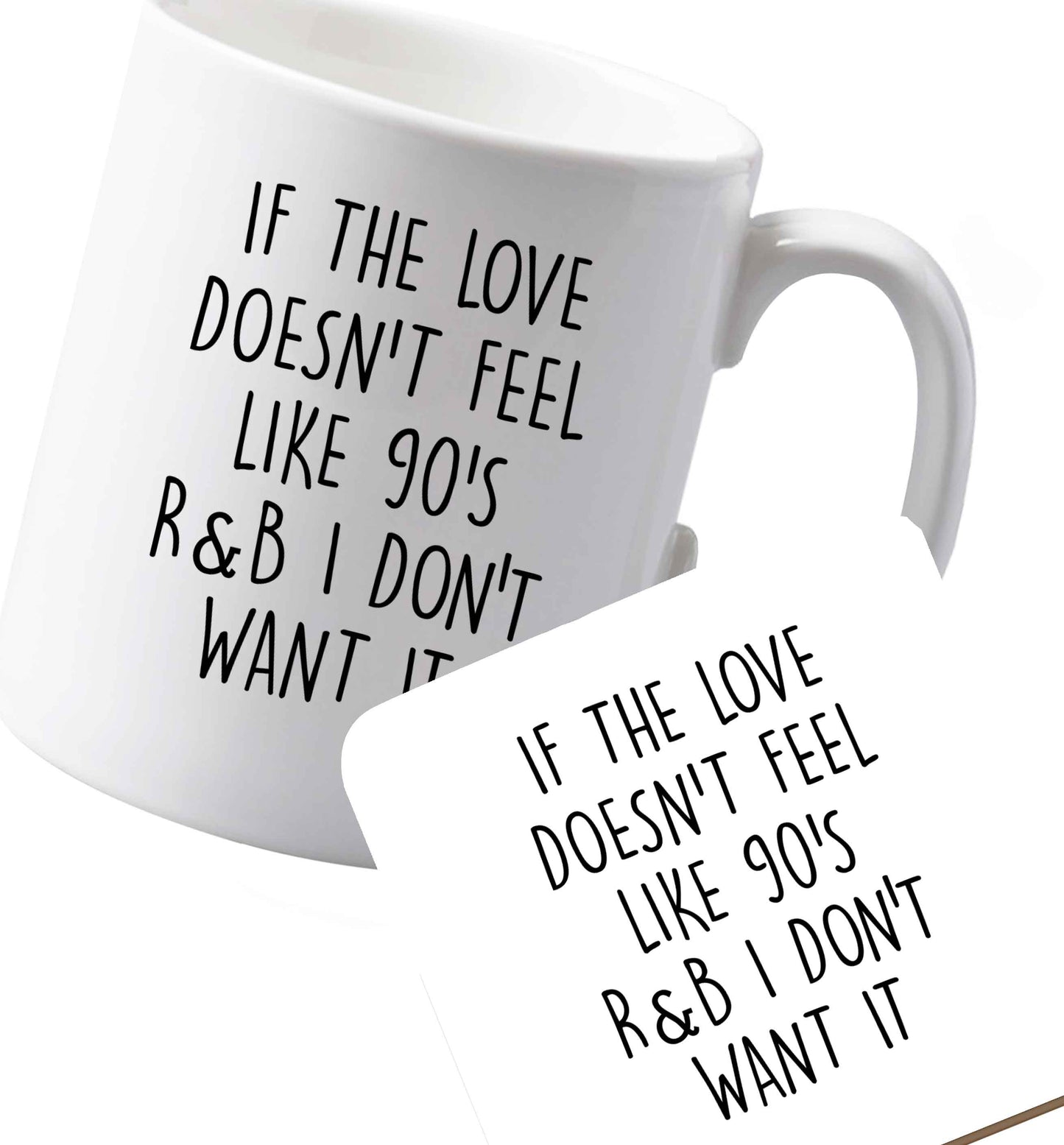 10 oz Ceramic mug and coaster Favourite Type Pan Pancake both sides