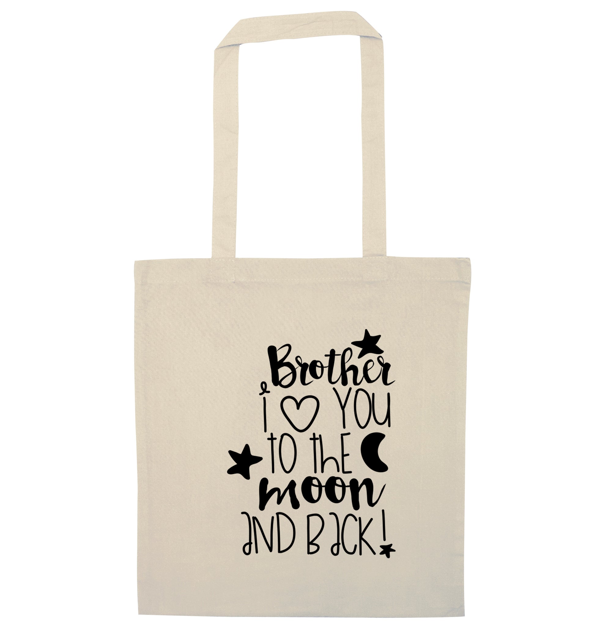Brother I love you to the moon and back natural tote bag