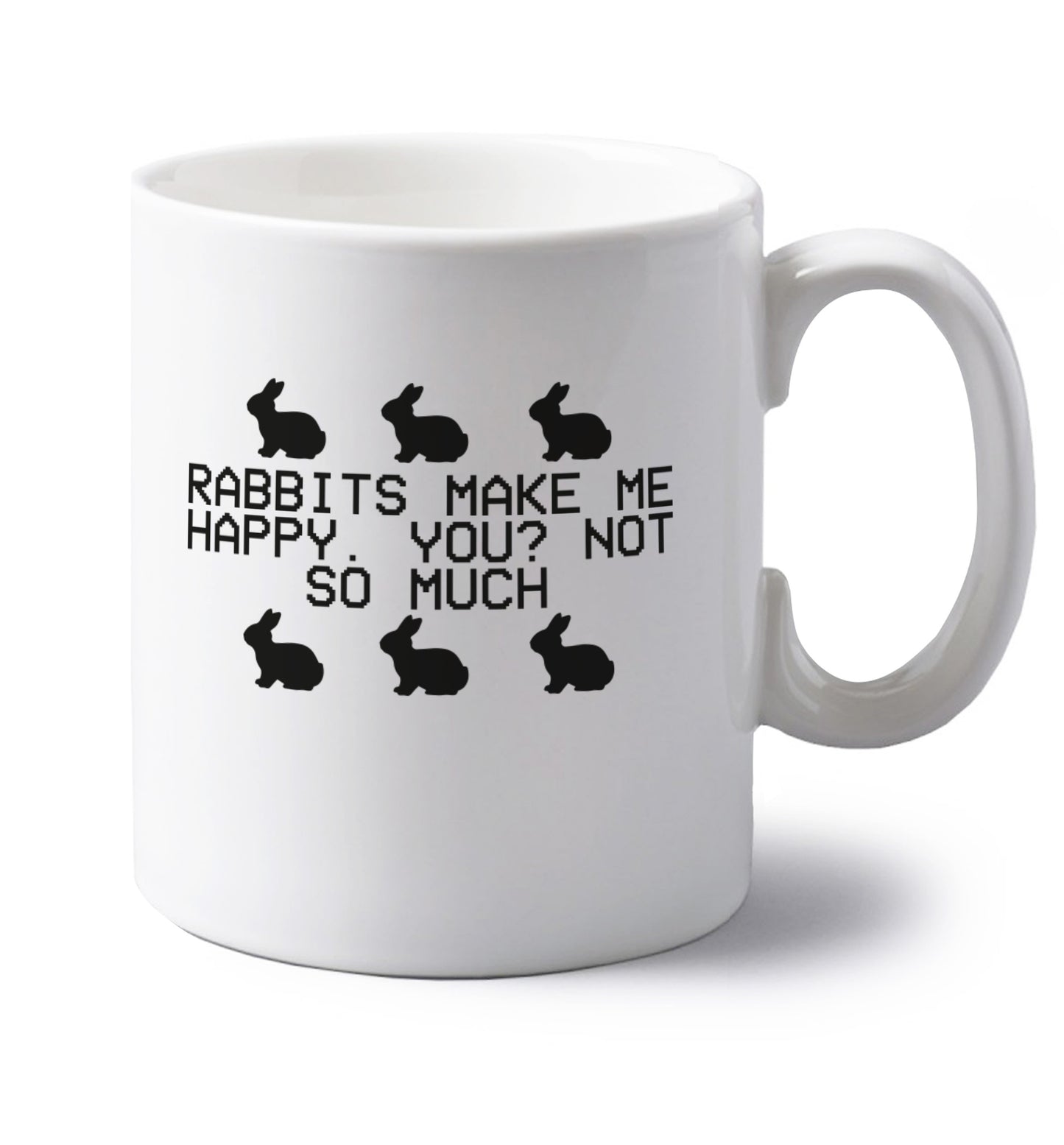 left handed white ceramic mug