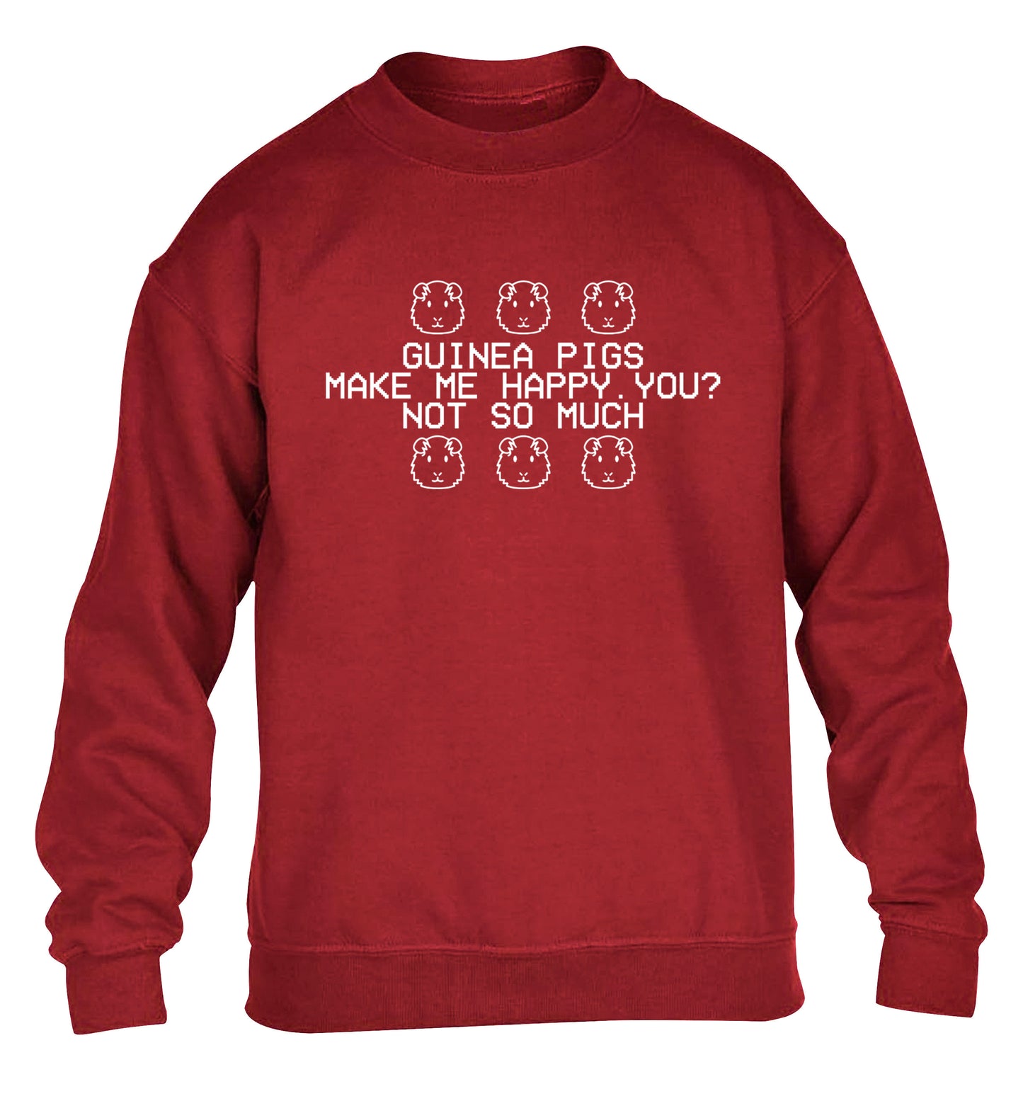 Guinea pigs make me happy, you not so much children's grey sweater 12-14 Years