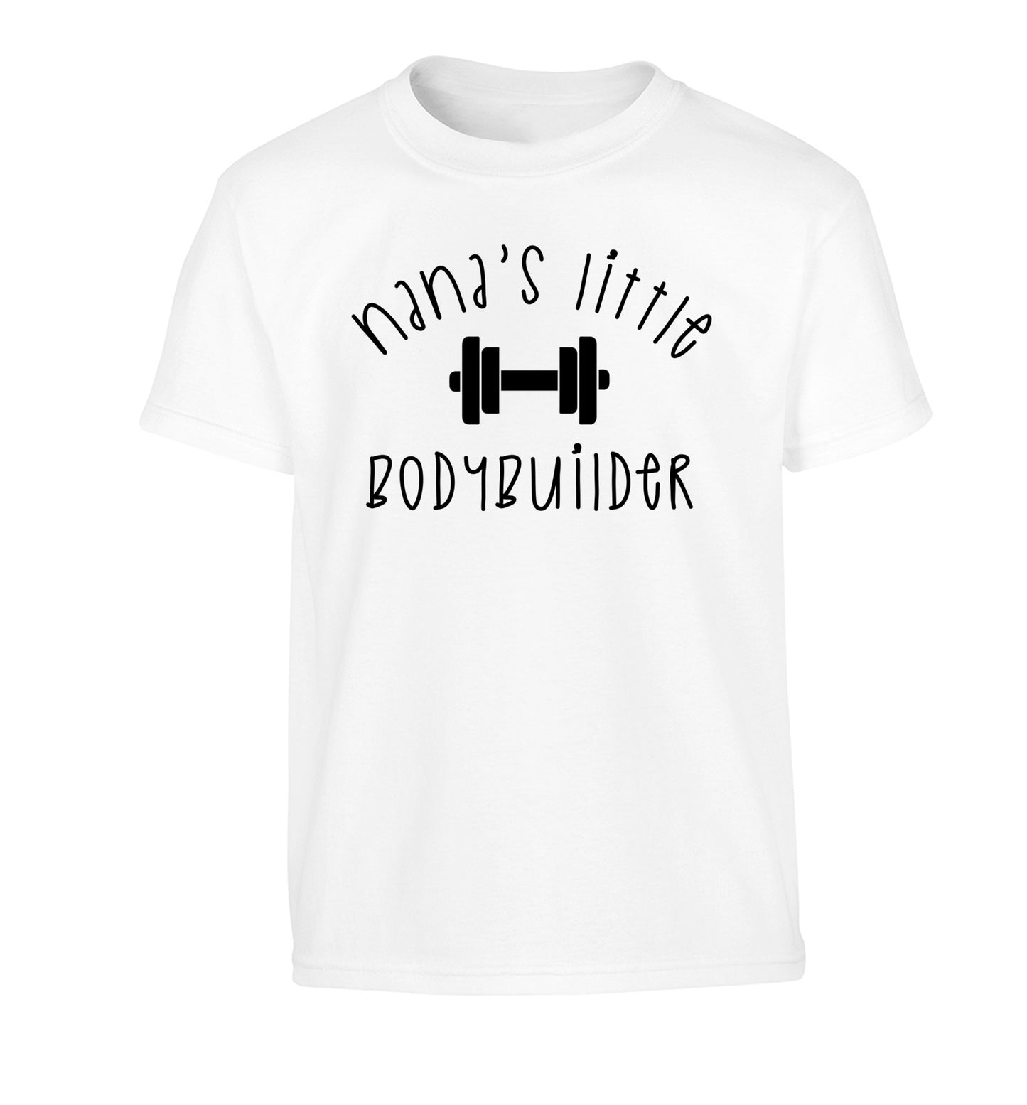 Nana's little bodybuilder Children's white Tshirt 12-14 Years