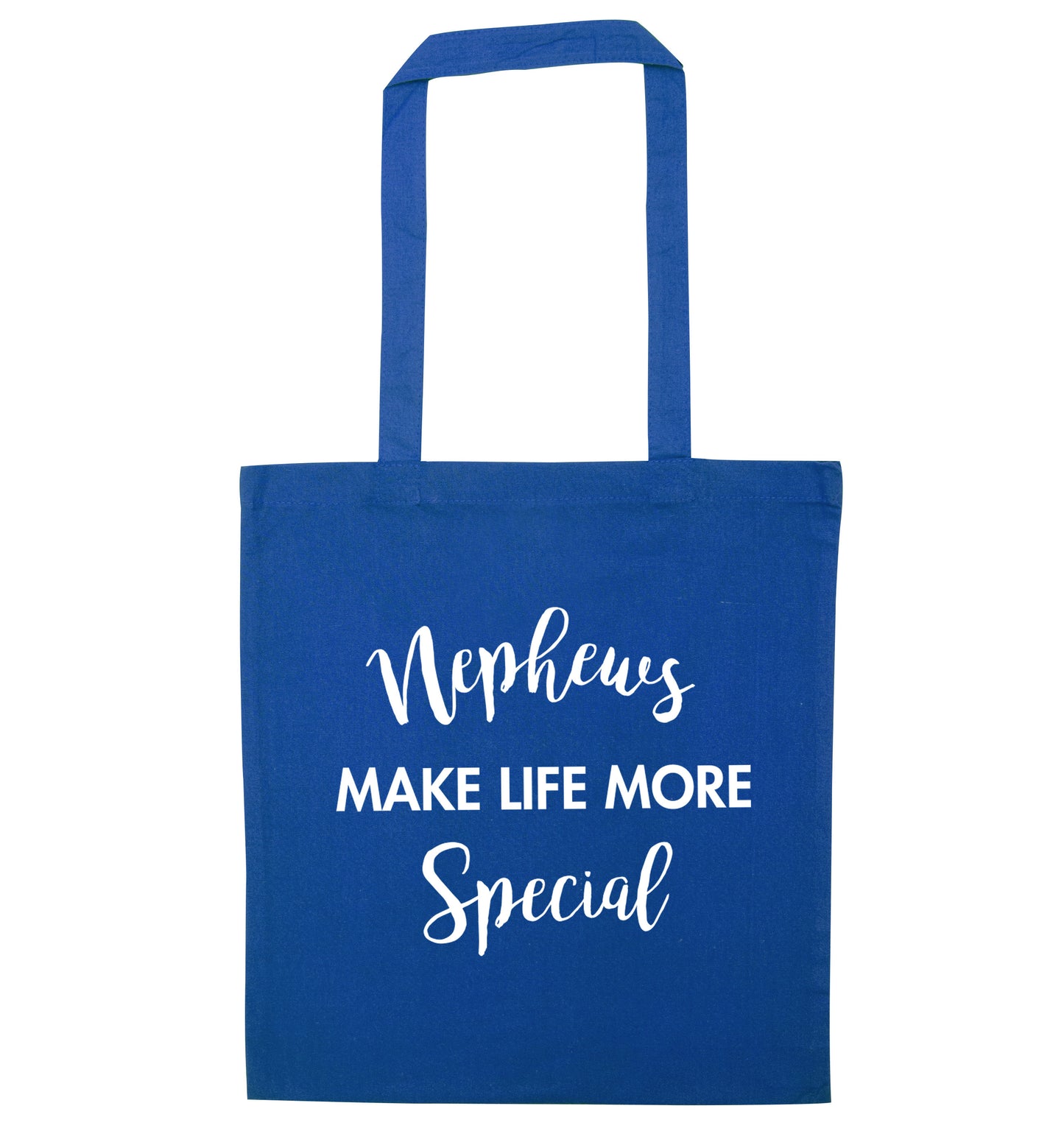 Nephews make life more special blue tote bag