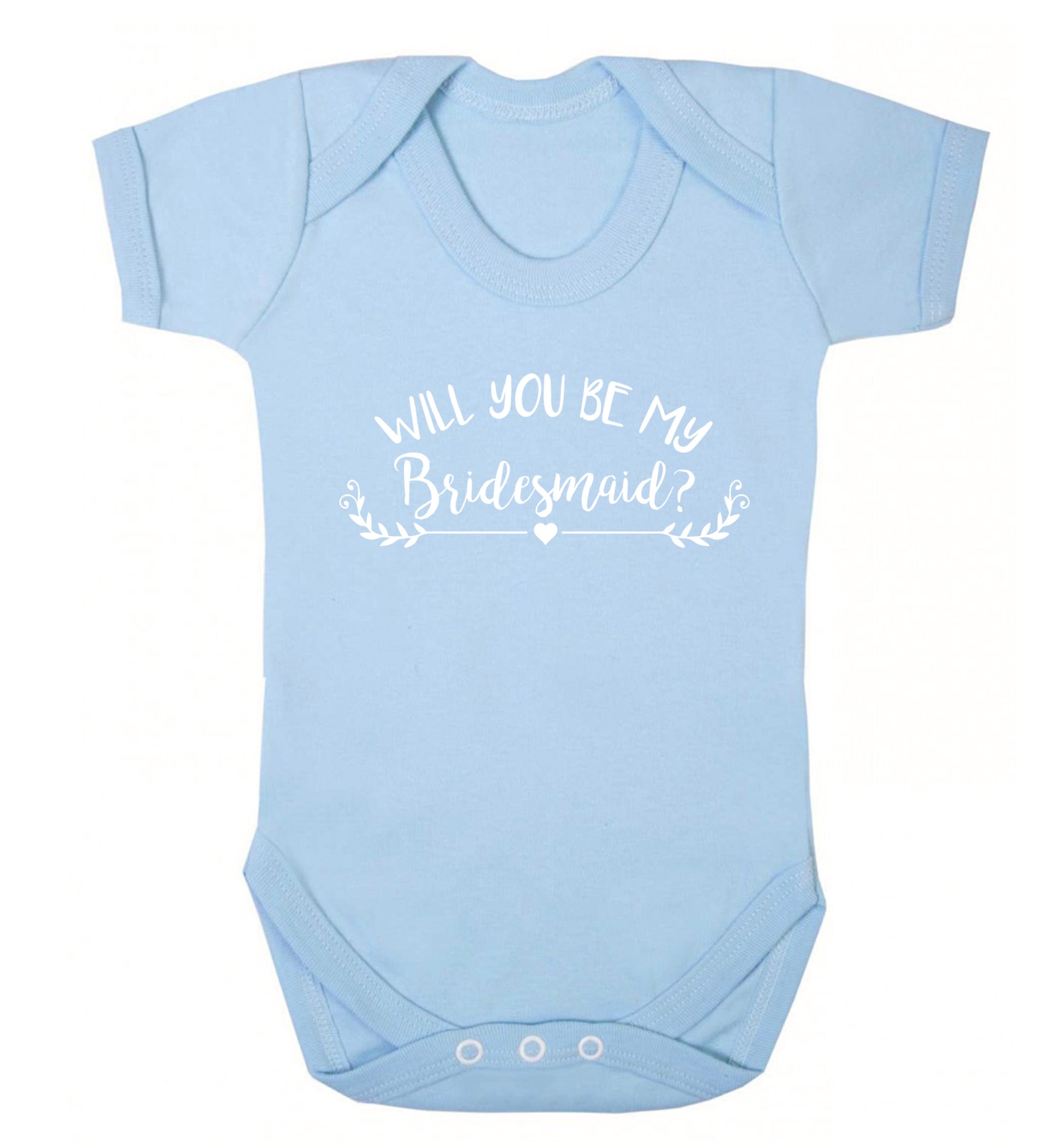 Will you be my bridesmaid? Baby Vest pale blue 18-24 months