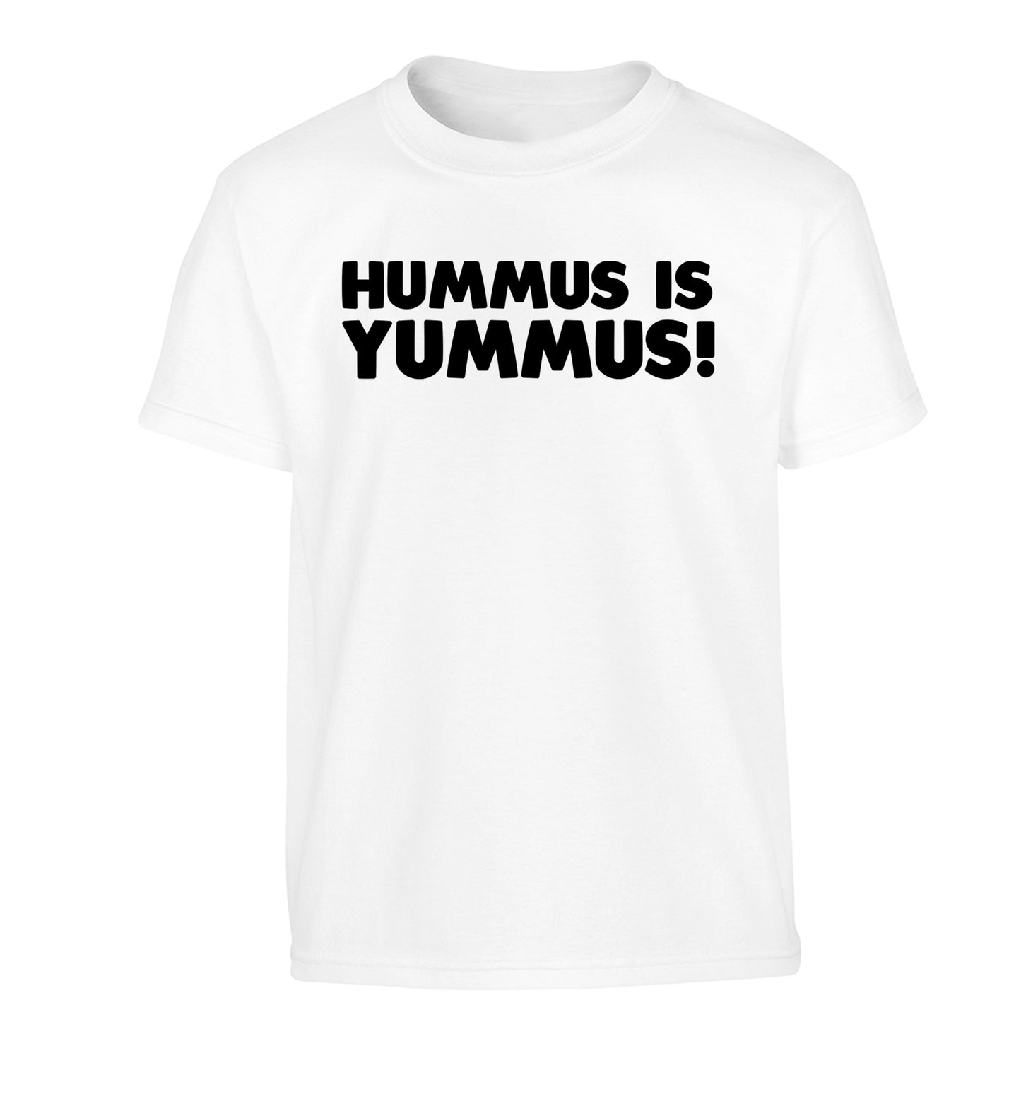 Hummus is Yummus Children's white Tshirt 12-14 Years
