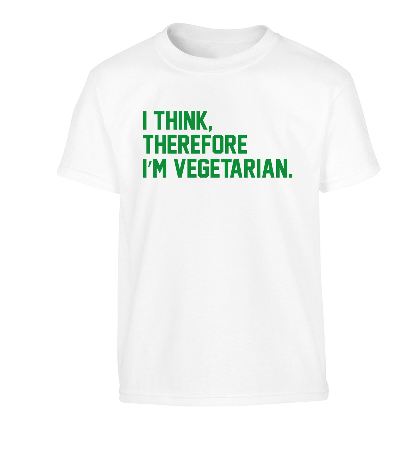 I think therefore I'm vegetarian Children's white Tshirt 12-14 Years