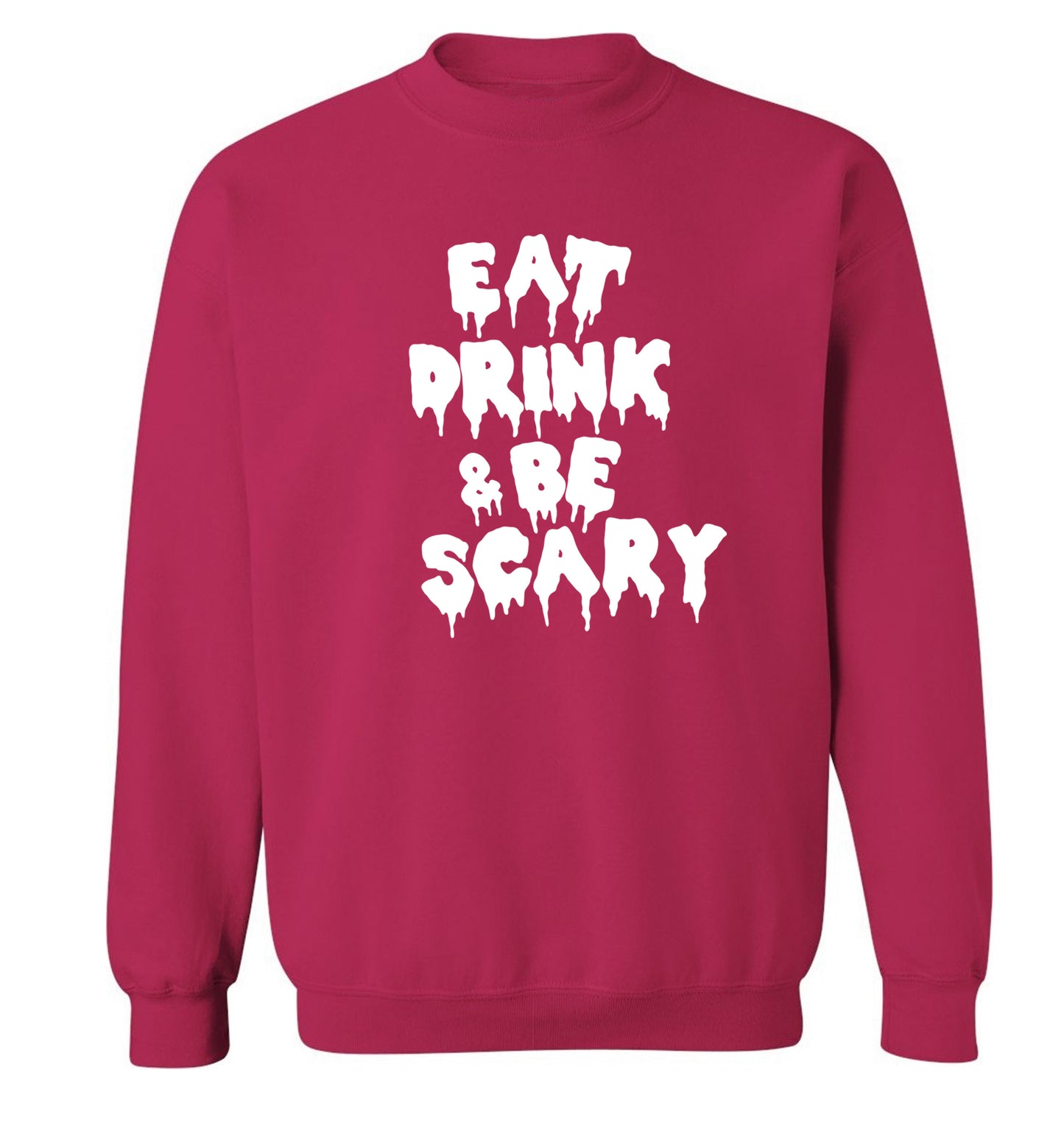 Eat drink and be scary Adult's unisex pink Sweater 2XL