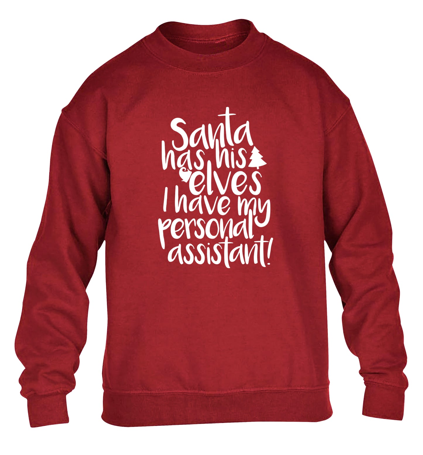 Santa has his elves I have my personal assistant children's grey sweater 12-14 Years
