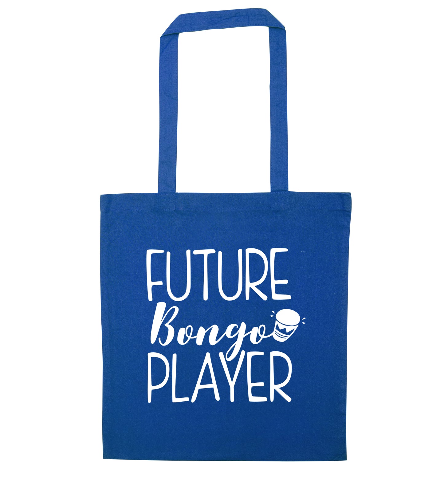 Future bongo player blue tote bag
