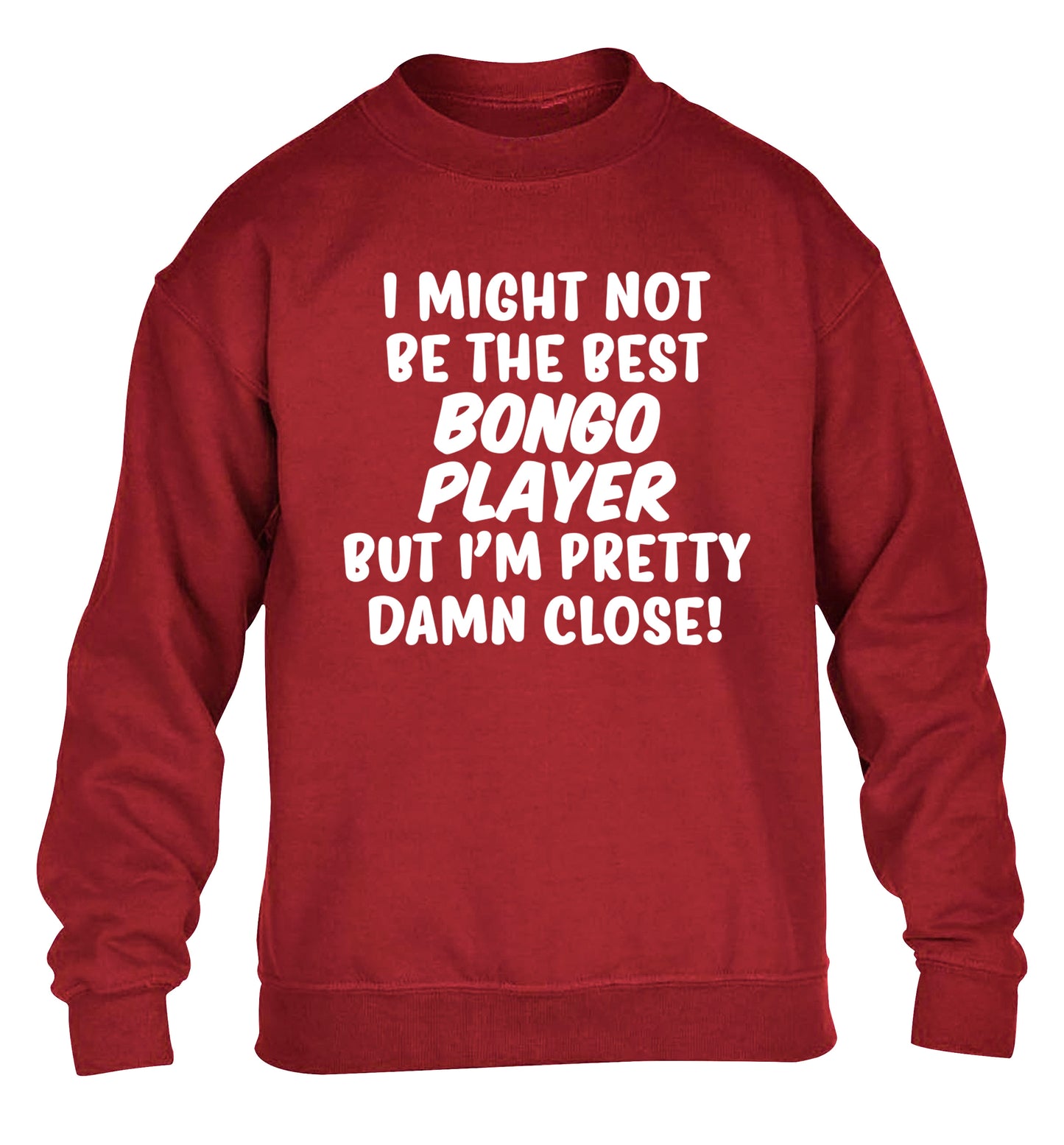 I might not be the best bongo player but I'm pretty close! children's grey sweater 12-14 Years