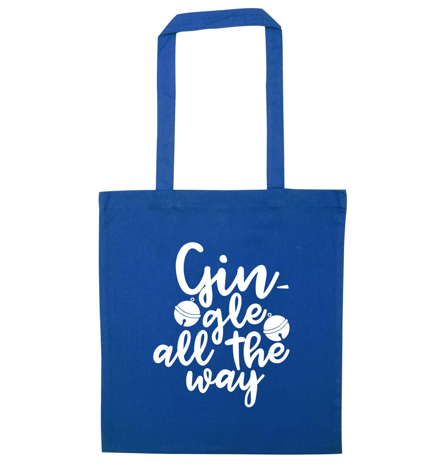 Gin-gle all the way blue tote bag