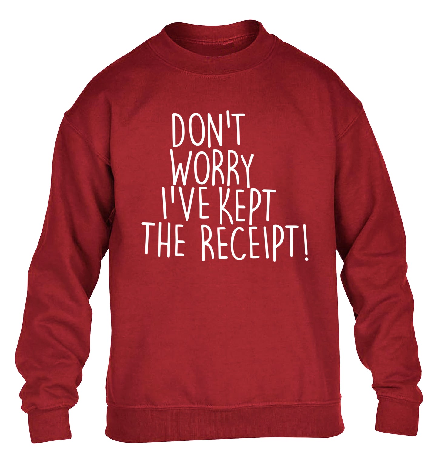 Don't Worry I've Kept the Receipt children's grey sweater 12-13 Years