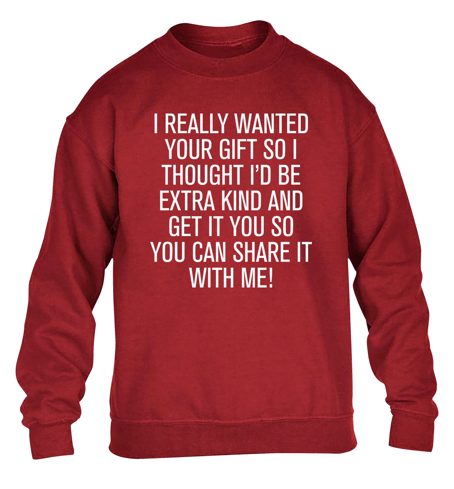 I really wanted your gift children's grey sweater 12-13 Years