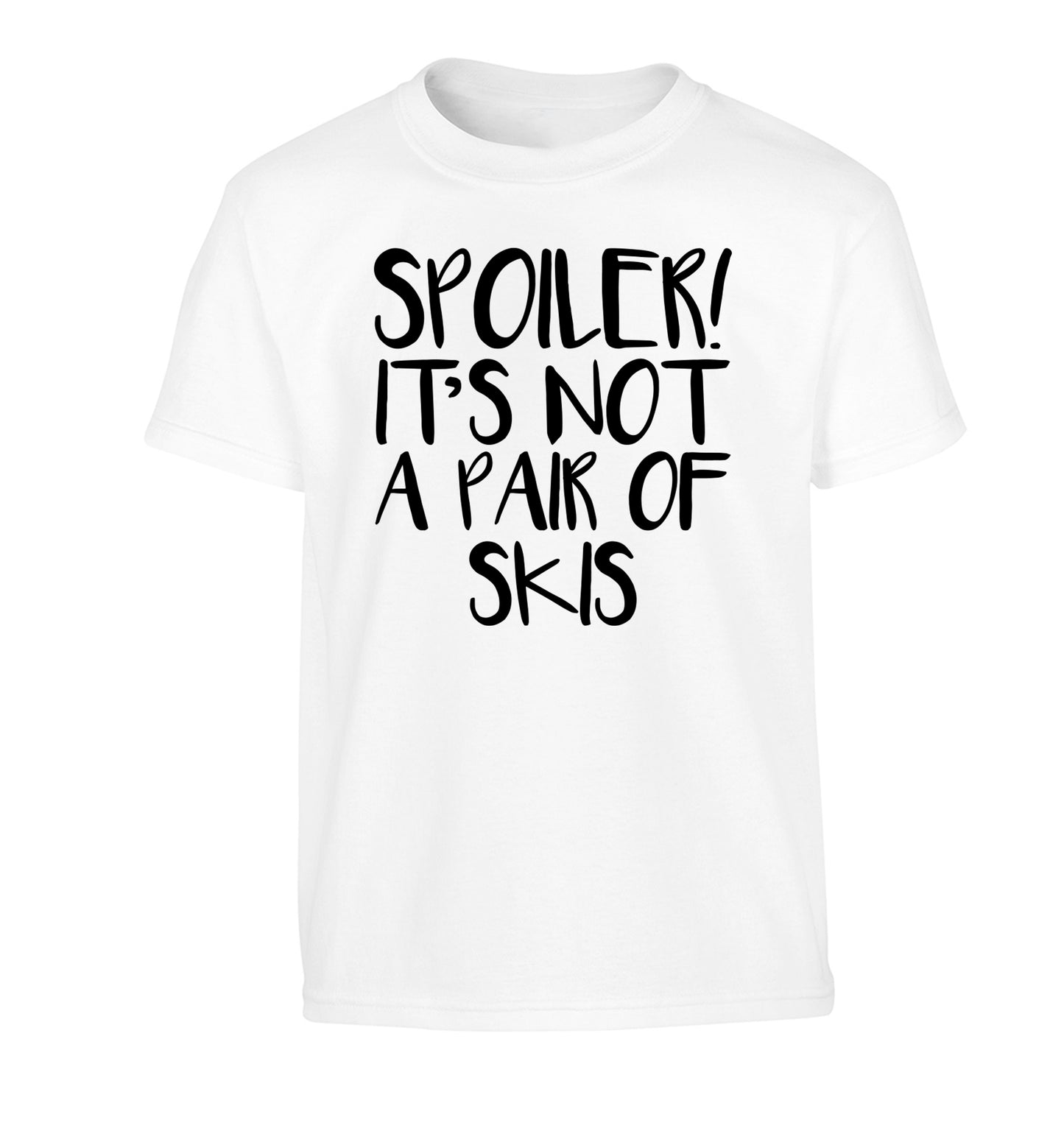 Spoiler it's not a pair of skis Children's white Tshirt 12-13 Years