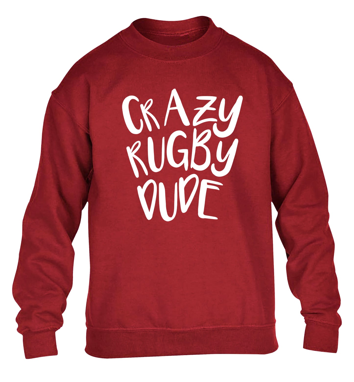 Crazy rugby dude children's grey sweater 12-13 Years