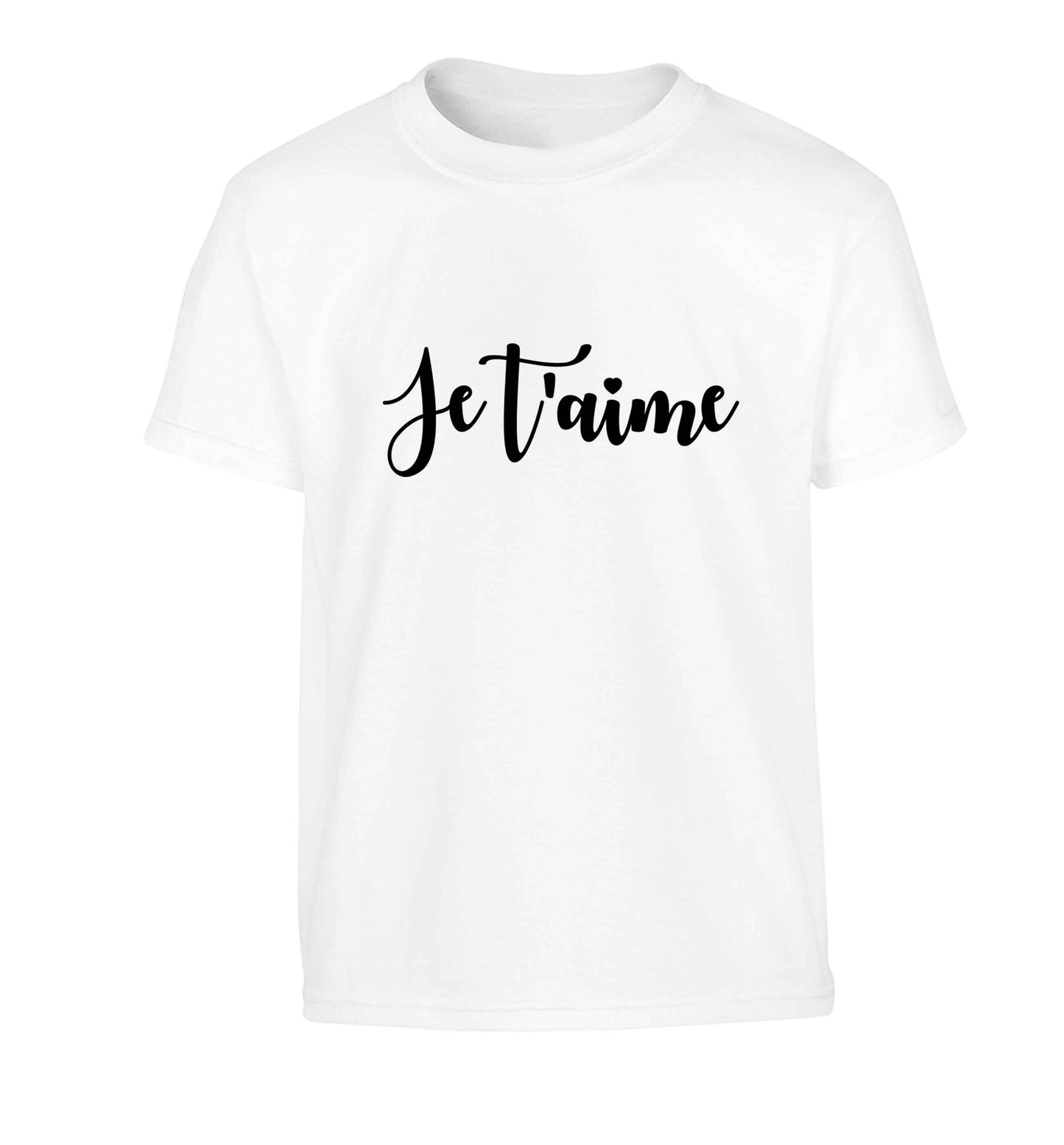 Je t'aime Children's white Tshirt 12-13 Years
