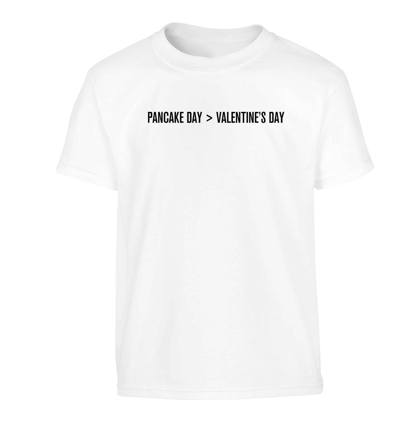 Pancake day > valentines day Children's white Tshirt 12-13 Years