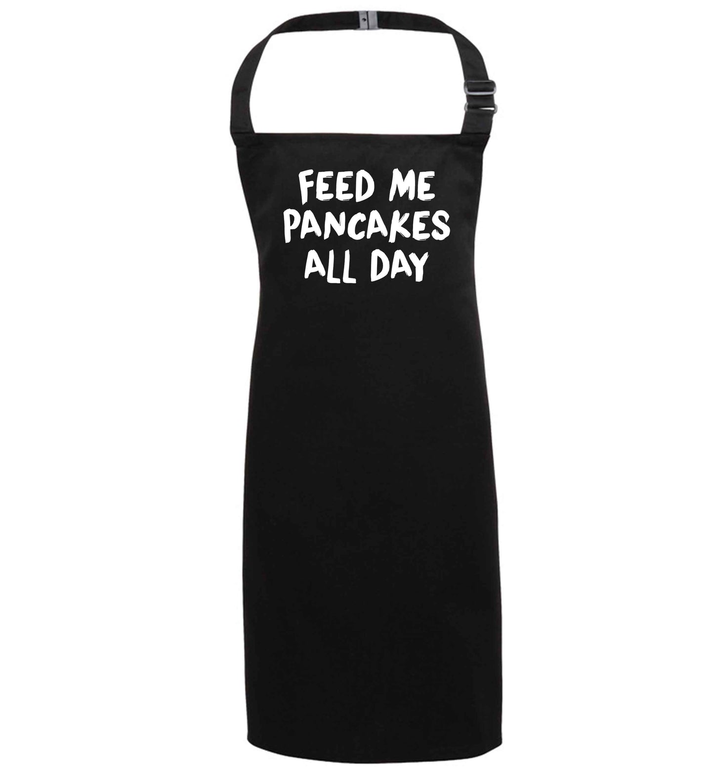 Feed me pancakes all day black apron 7-10 years