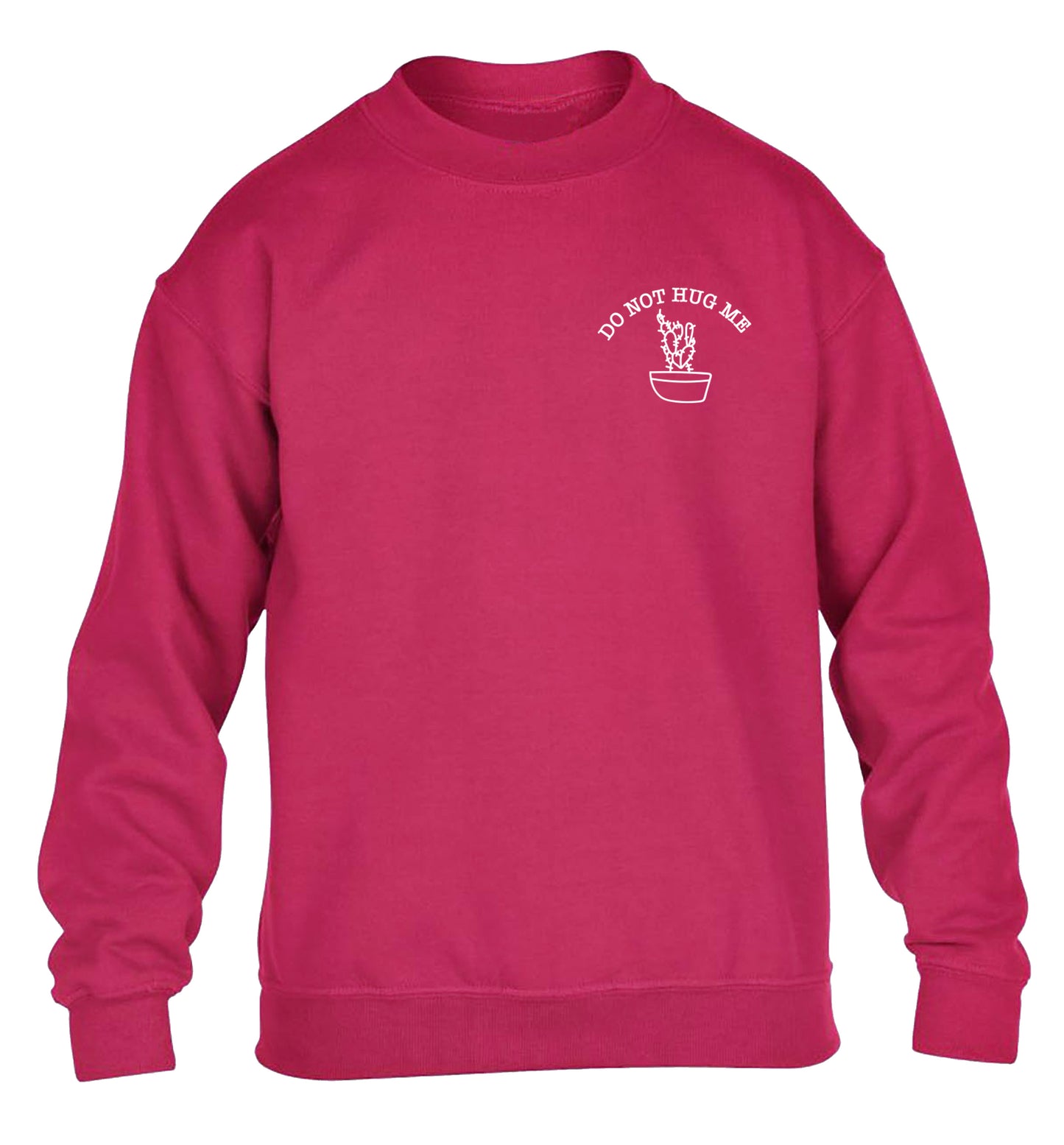 Do not hug me cactus pocket children's pink sweater 12-13 Years