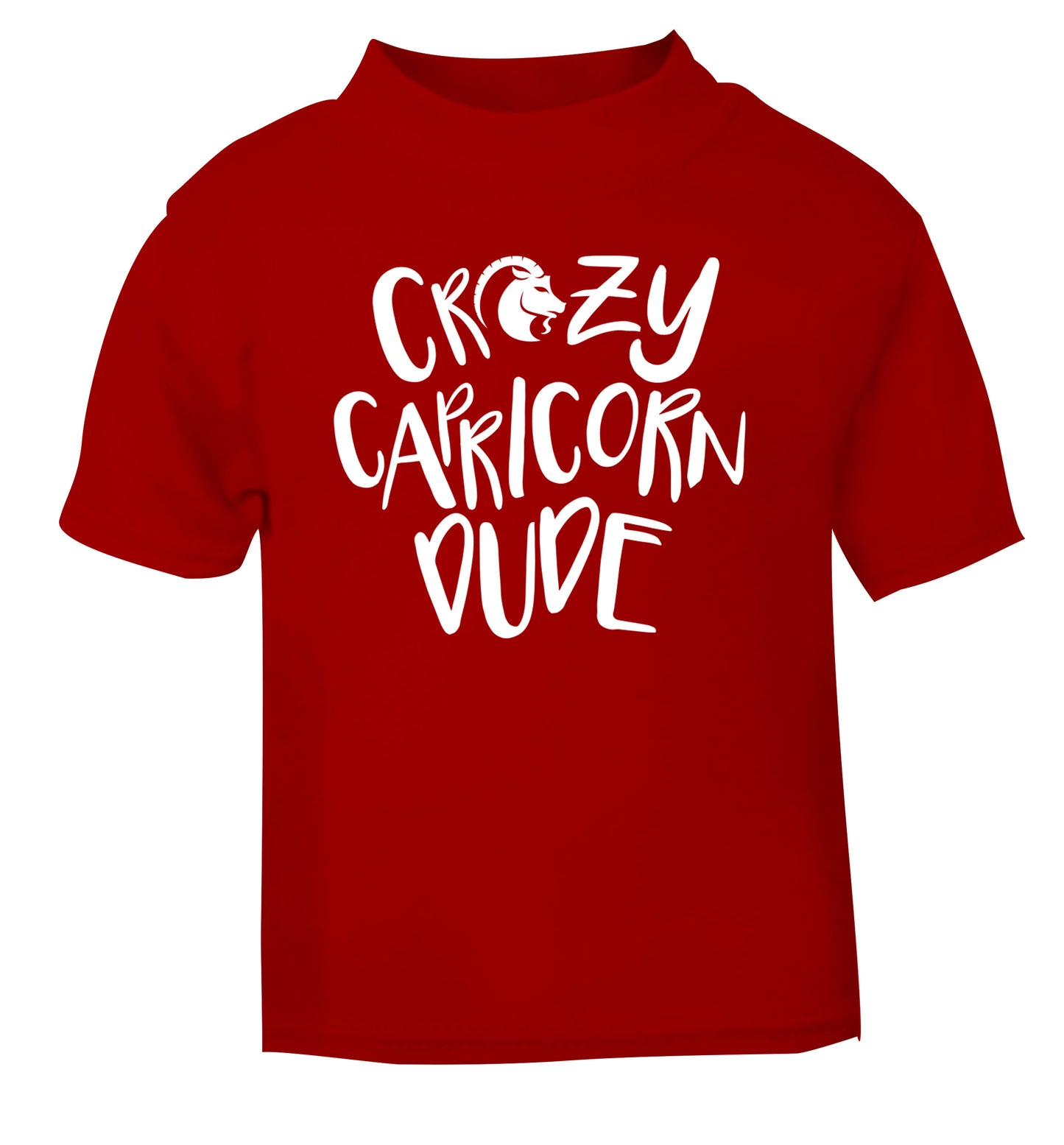Crazy capricorn dude red Baby Toddler Tshirt 2 Years