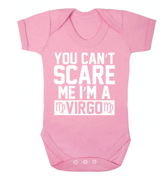 You can't scare me I'm a virgo Baby Vest pale pink 18-24 months