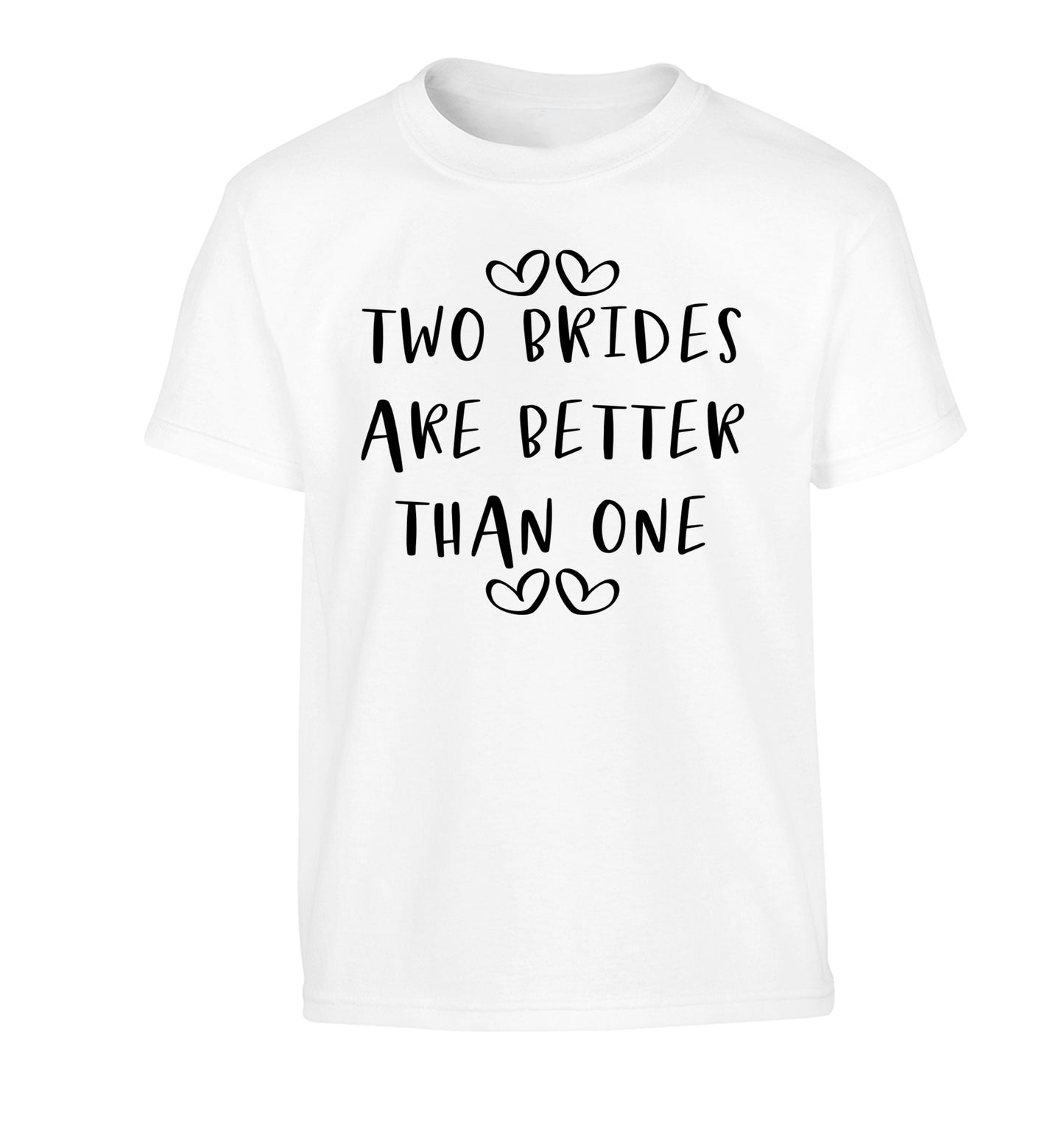 Two brides are better than one Children's white Tshirt 12-13 Years