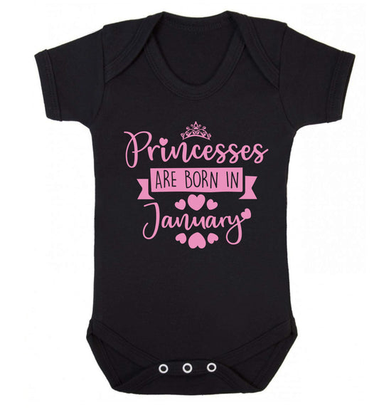 Princesses are born in November Baby Vest black 18-24 months