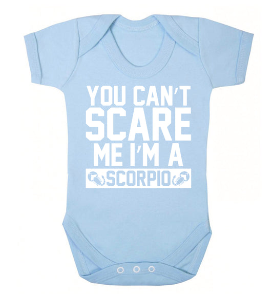 You can't scare me I'm a scorpio Baby Vest pale blue 18-24 months