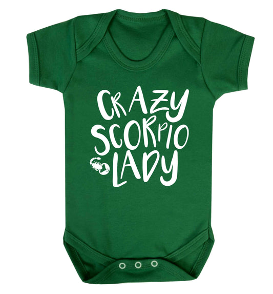Crazy scorpio lady Baby Vest green 18-24 months