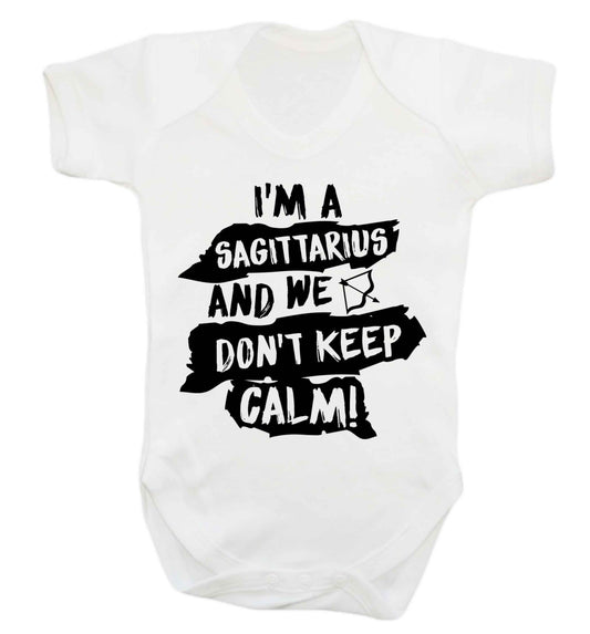I'm a sagittarius and we don't keep calm Baby Vest white 18-24 months