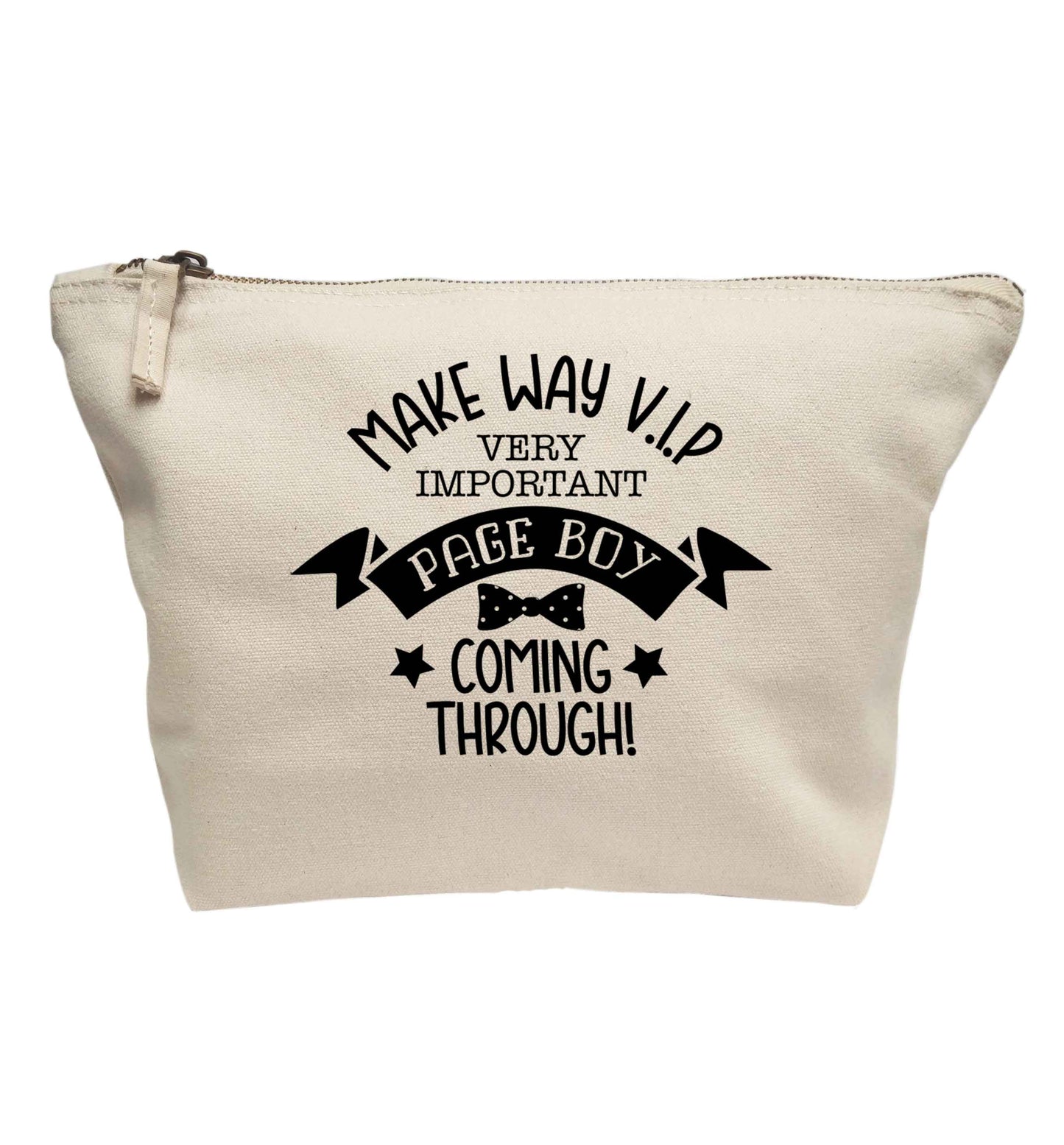 Make way V.I.P page boy coming through! | makeup / wash bag