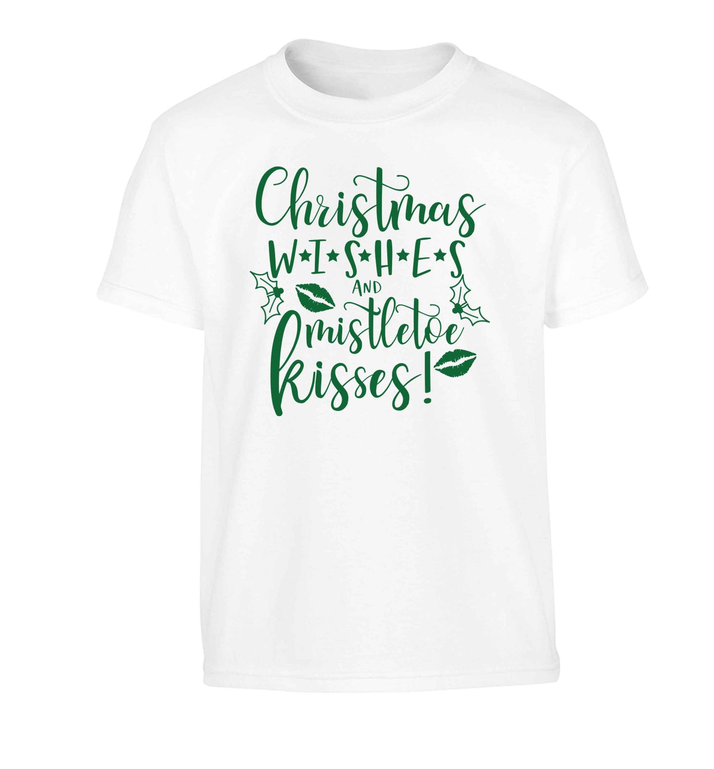 Christmas wishes and mistletoe kisses Children's white Tshirt 12-13 Years