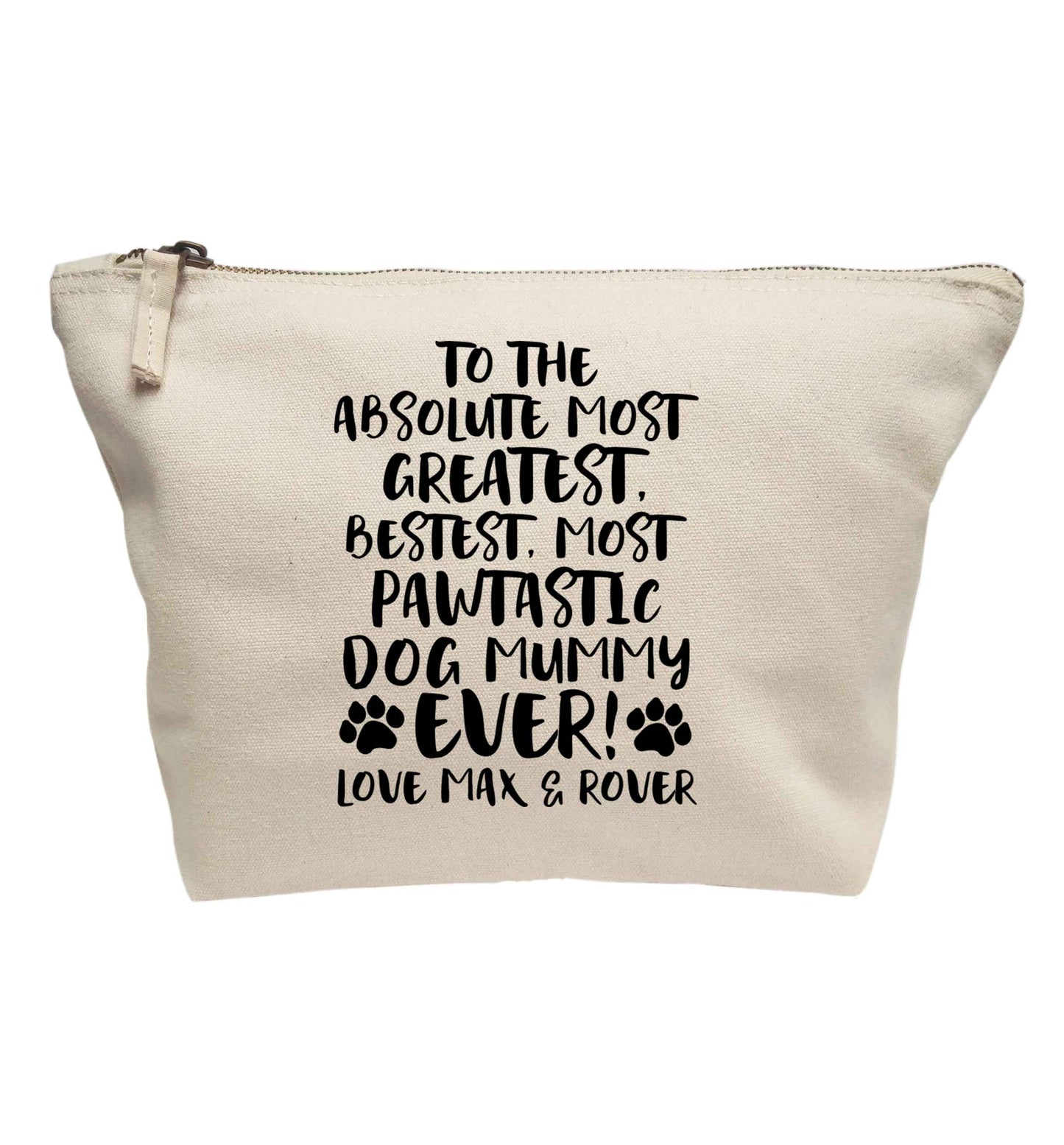 Personalsied to the most pawtastic dog mummy ever | makeup / wash bag