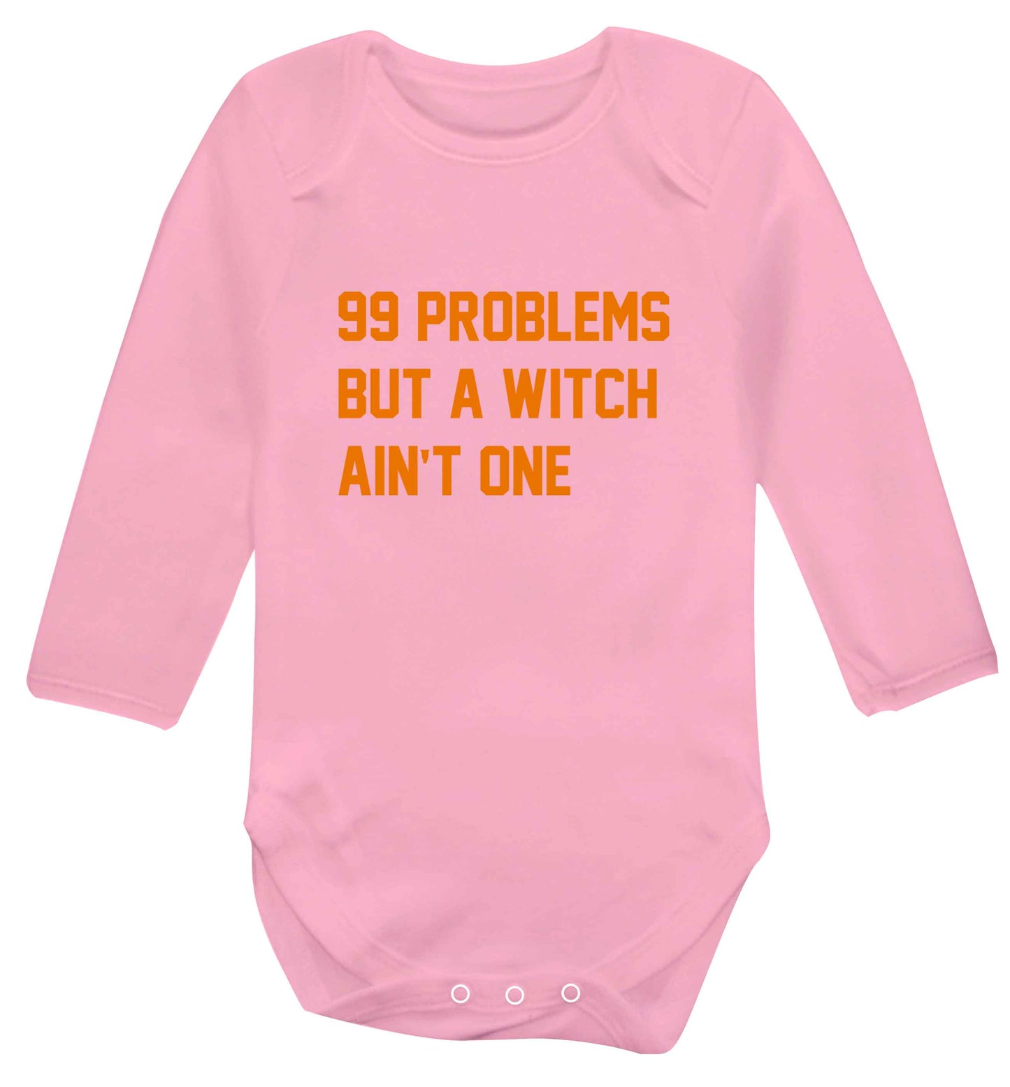 99 Problems but a witch aint one baby vest long sleeved pale pink 6-12 months