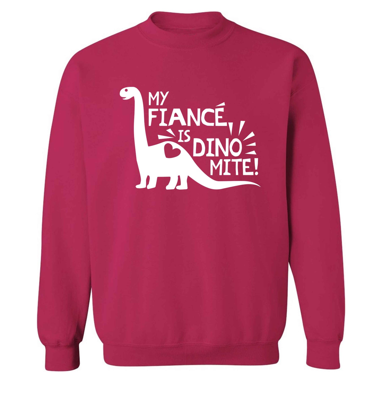 My fiance is dinomite! Adult's unisex pink Sweater 2XL