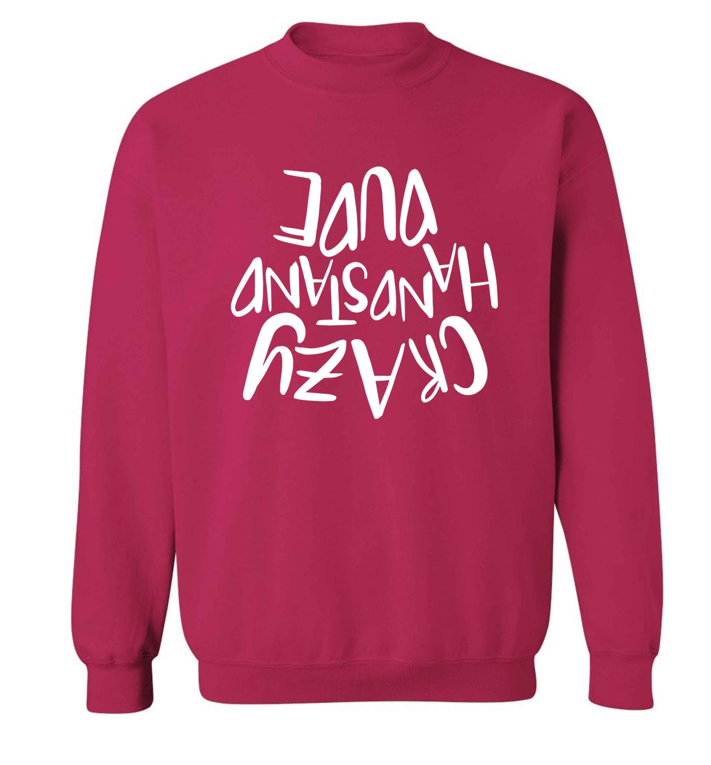 Crazy handstand dude Adult's unisex pink Sweater 2XL