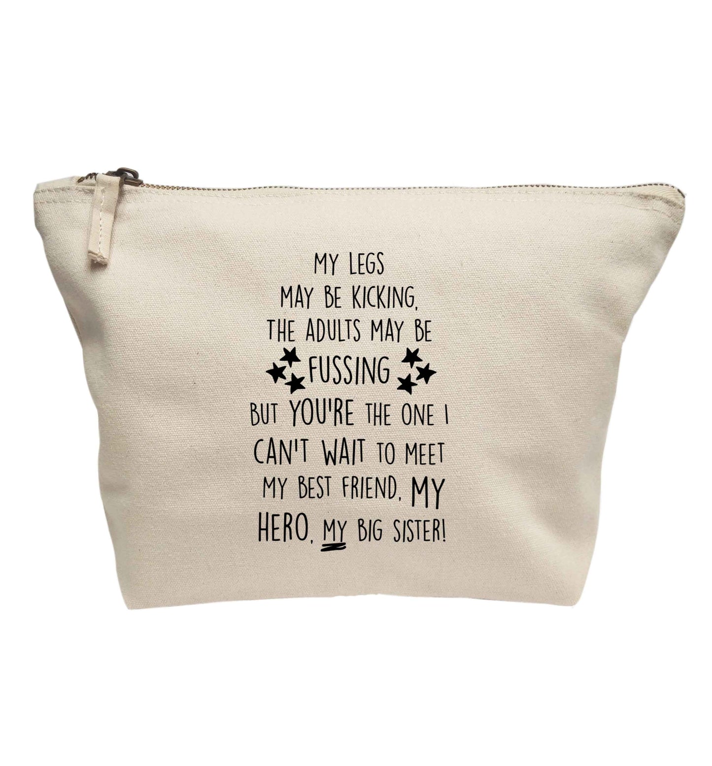 A poem from bump to big sister | makeup / wash bag