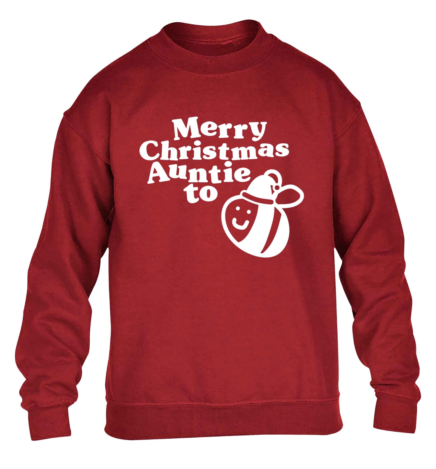 Merry Christmas auntie to be children's grey sweater 12-13 Years