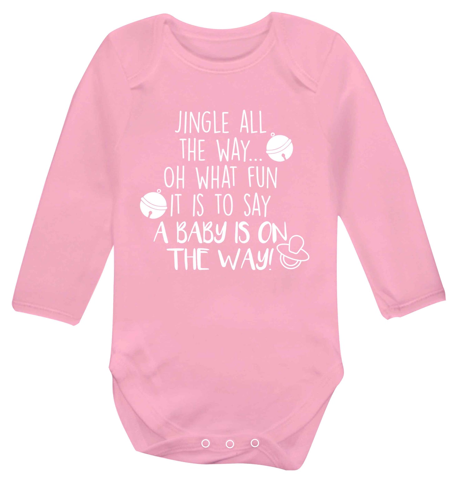 Oh what fun it is to say a baby is on the way! Baby Vest long sleeved pale pink 6-12 months