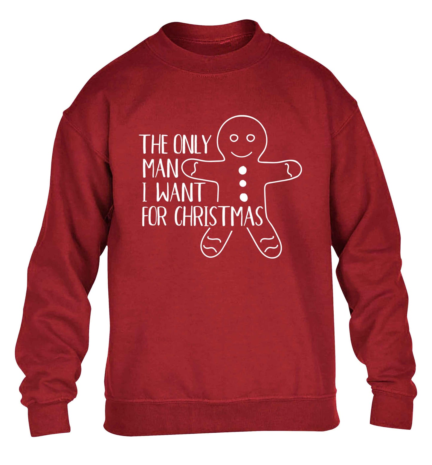 The only man I want for Christmas children's grey sweater 12-13 Years