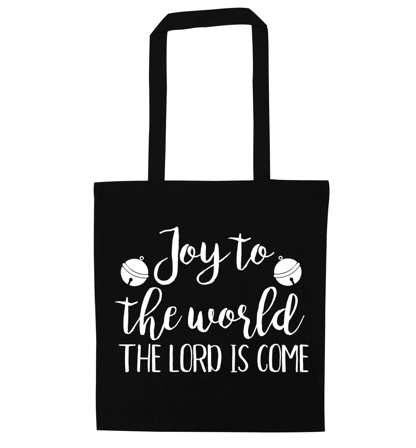 Joy to the World Lord black tote bag