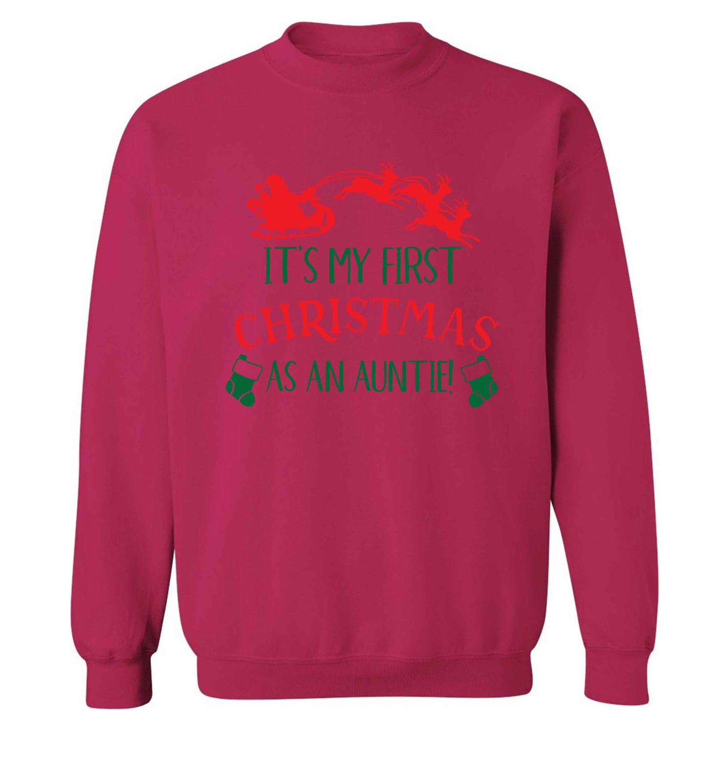 It's my first Christmas as an auntie! Adult's unisex pink Sweater 2XL
