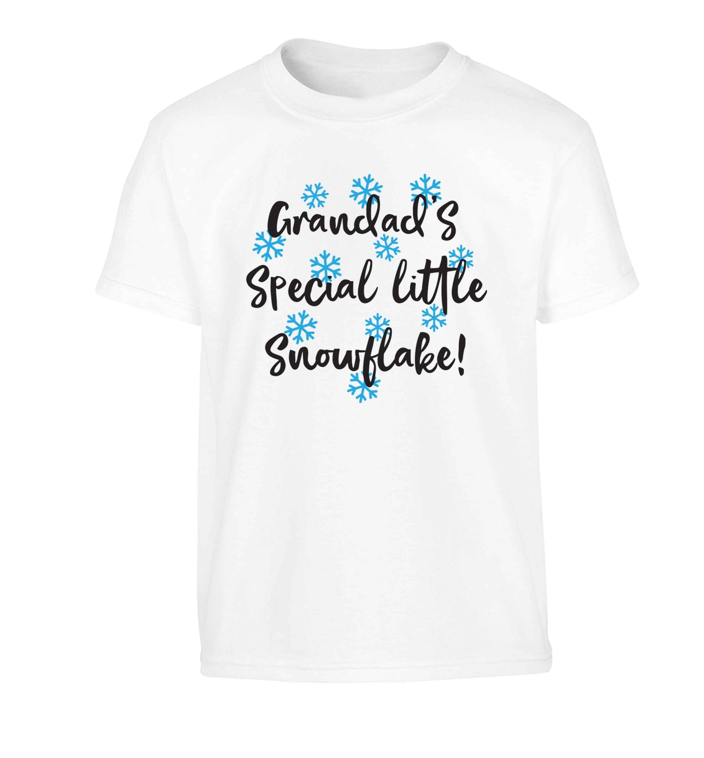 Grandad's special little snowflake Children's white Tshirt 12-13 Years