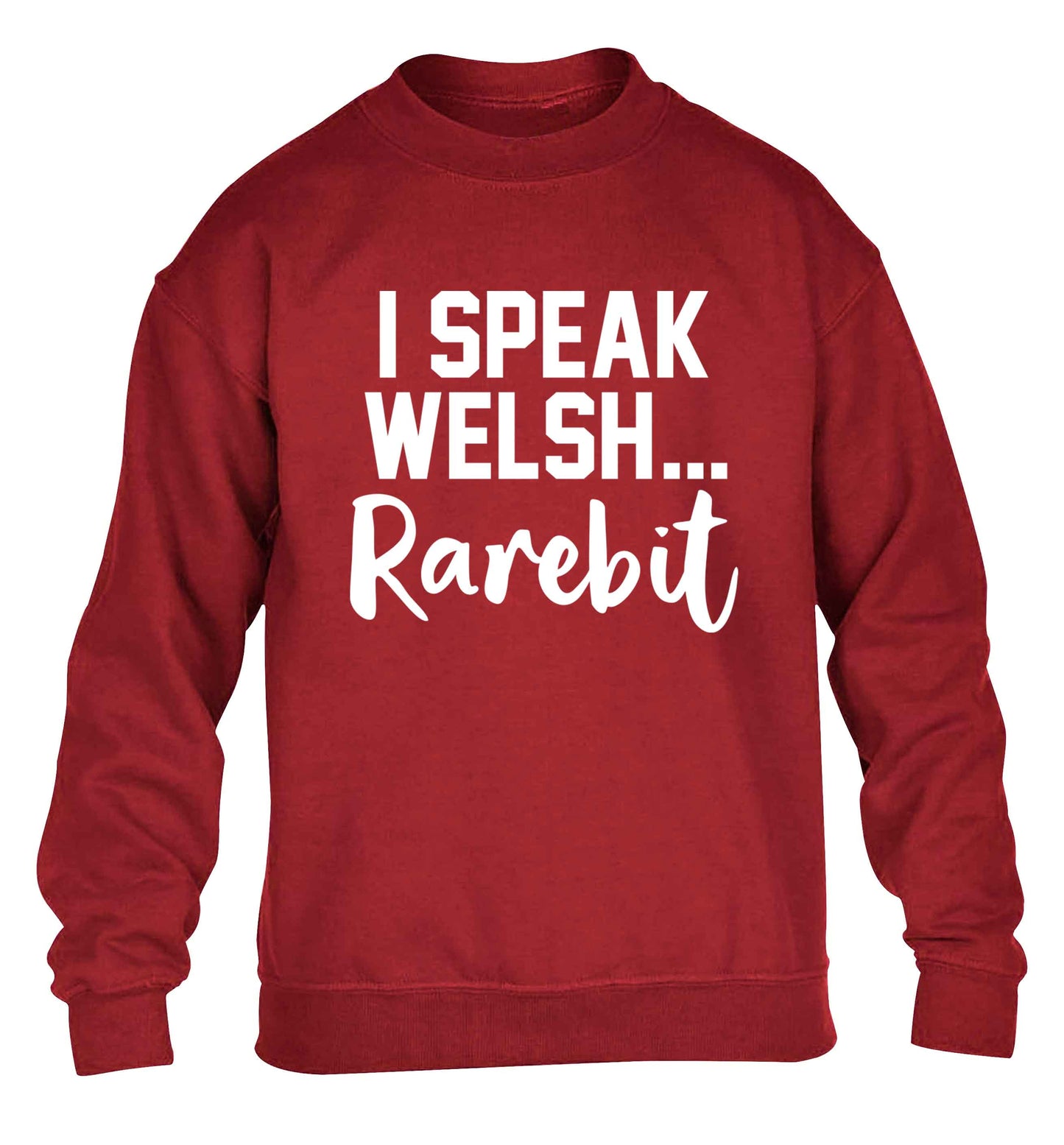 I speak Welsh...rarebit children's grey sweater 12-13 Years