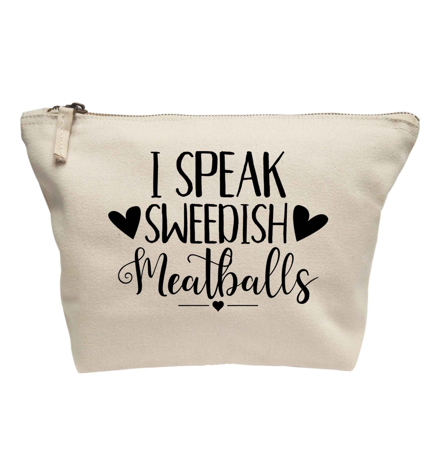 I speak sweedish...meatballs | makeup / wash bag