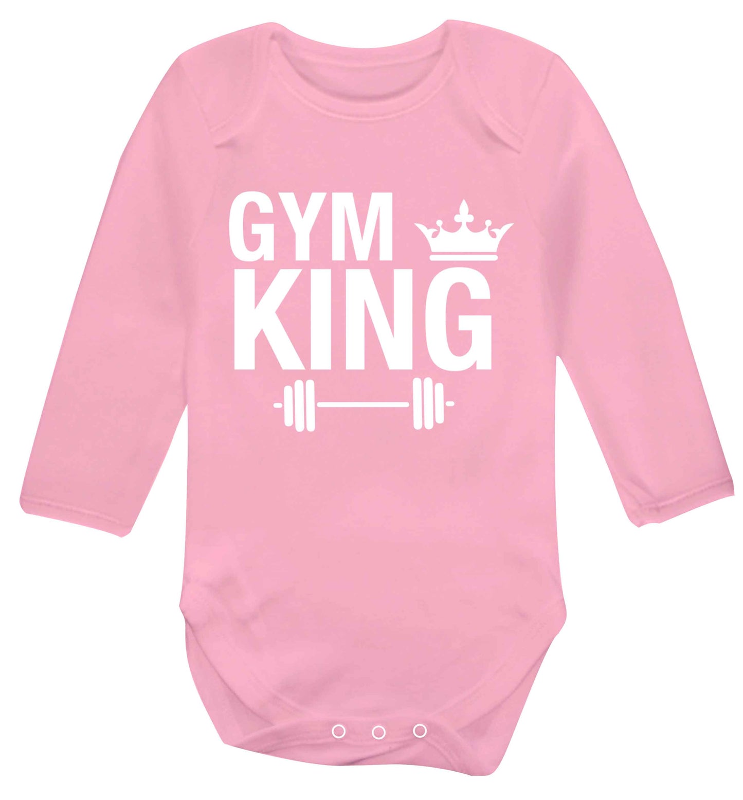 Gym king Baby Vest long sleeved pale pink 6-12 months