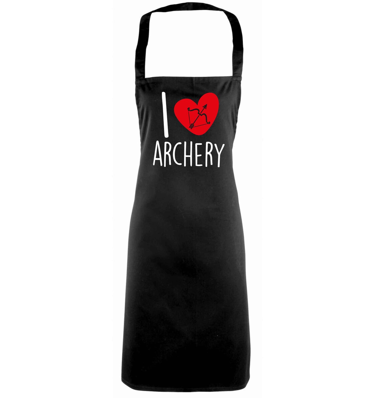 I love archery black apron
